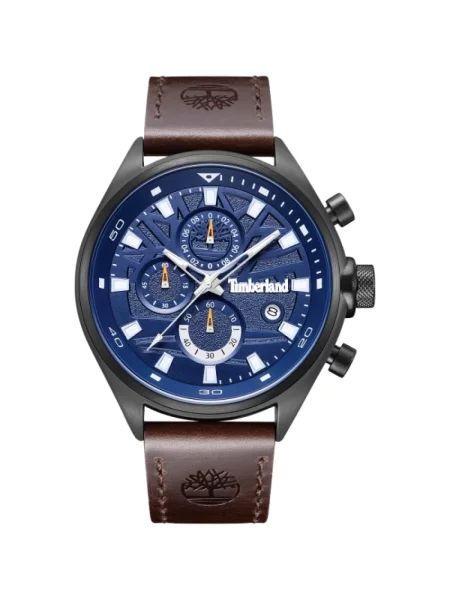 Zegarek Timberland skórzany brązowy
