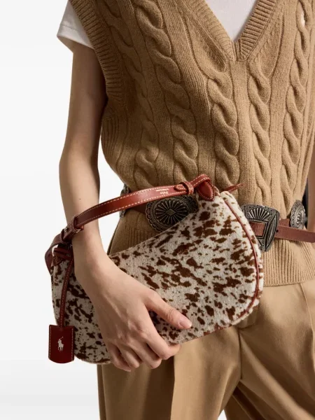 Lanena ošišano polo majica Polo Ralph Lauren s printom siva