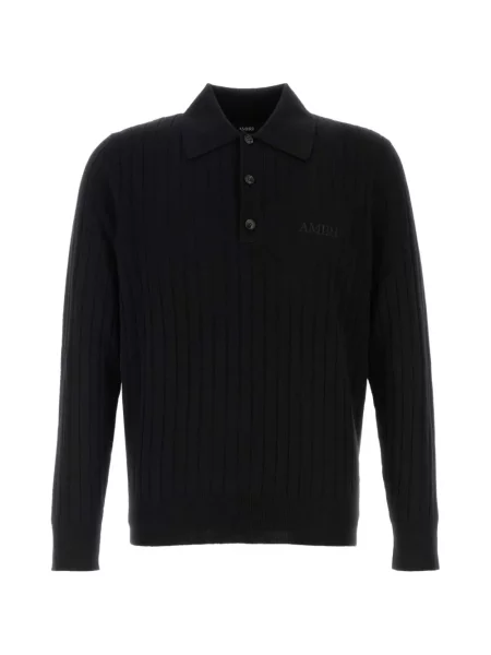 Tricou polo Amiri tricotate negru