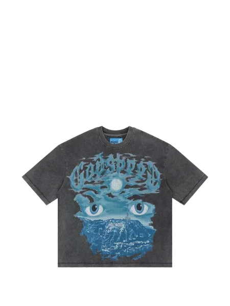 Tricou Godspeed cu imagine gri