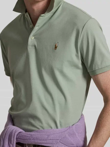 Koszulka polo z czystej bawełny o kroju regular fit Polo Ralph Lauren miętowa