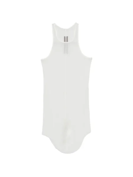 Top Rick Owens tricotate cu nervuri alb