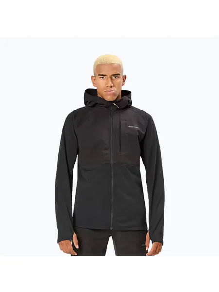 Мъжко яке за бягане NNormal Active Warm svart/black черно