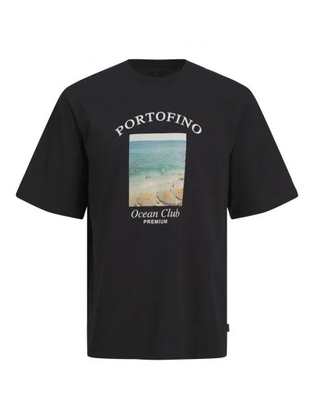 JACK & JONES Tricou bej / albastru deschis / negru / alb
