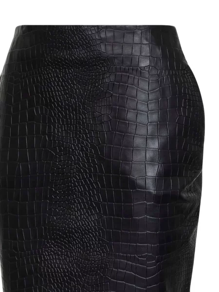 Spódnica skórzana Alex Perry czarna