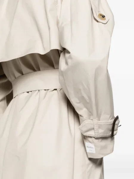 Двуреден дълго тренчкот Max Mara бежово