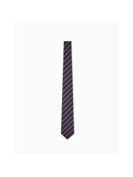Krawat Emporio Armani wiązany niebieski