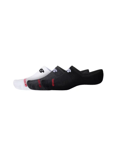 Skarpety New Balance NB Everyday Ultra Low czarne szare 3 pary S białe