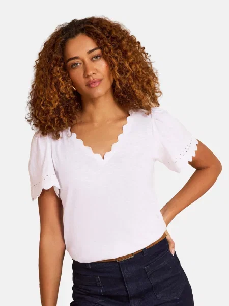 Love & roses Tricou crem