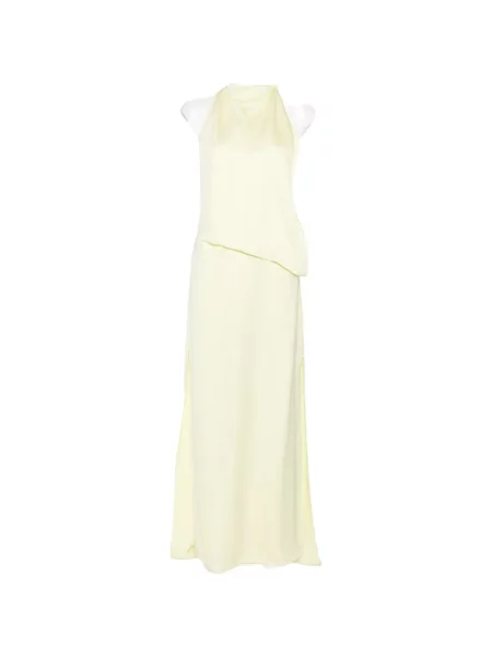 Rochie midi Sportmax asimetrică galben