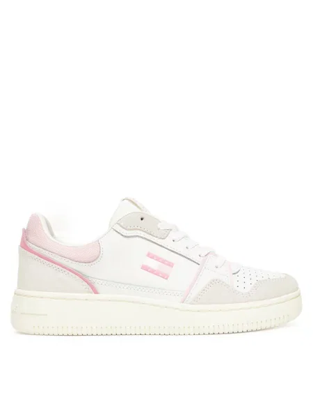 Tommy Jeans Sneakersy Tjw Retro Basket Sneaker Écru ružová