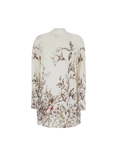 Mała mały sukienka koszulowa Semicouture z nadrukiem biała