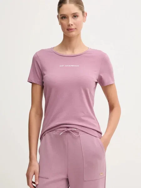 Тениска Emporio Armani дамска розово