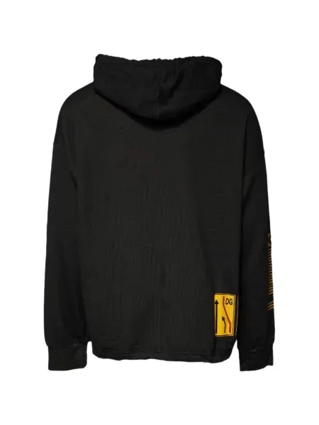 Hanorac cu glugă Dolce & Gabbana cu imagine negru
