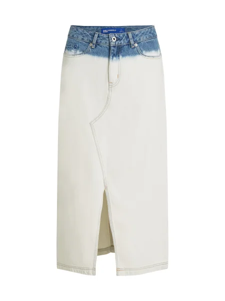 Karl Lagerfeld Jeans fustă din denim midi drept albastru