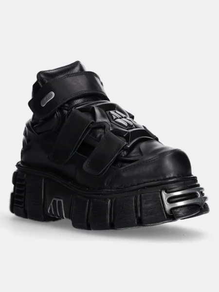 Кожени маратонки New Rock черно