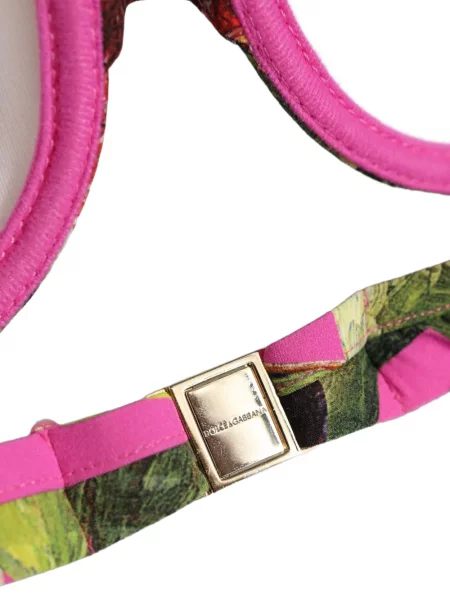 Τοπ Dolce & Gabbana με σχέδιο με halter λαιμόκοψη ροζ