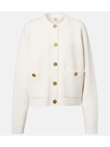 Cardigan Toteme de lână alb