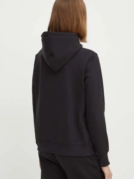 Bluza z kapturem z podstawowym wzornictwem Calvin Klein Jeans czarna