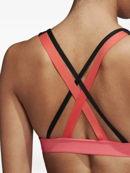 Leggings Adidas alergare cu model floral cu imagine roșu