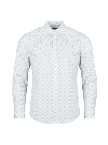 Srajca Jack & Jones s potiskom z dolgimi rokavi bela