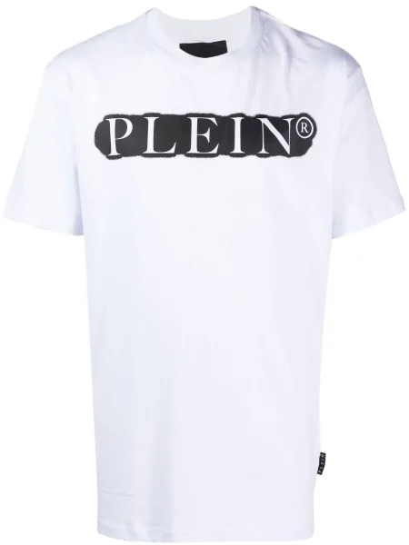 Tricou Philipp Plein cu imagine alb