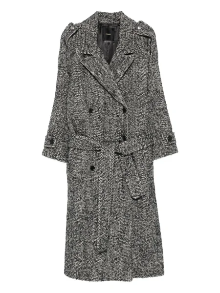 Płaszcz Pinko w jodełkę czarny