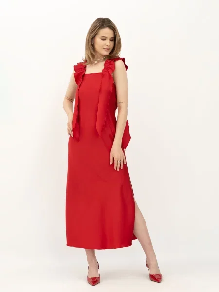 Сукні Lesia RosheniRedWMNSDRSSLS шовк червоний