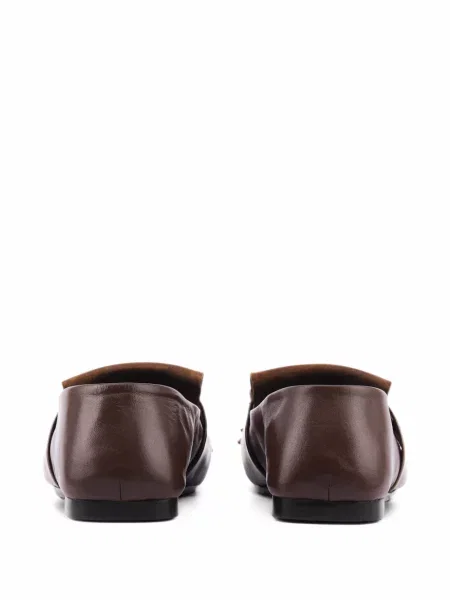 Pantofi loafer Lanvin cu franjuri maro