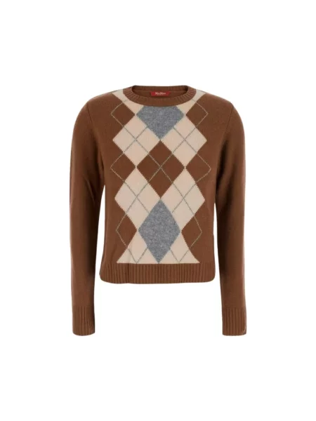 Sweter Max Mara brązowy