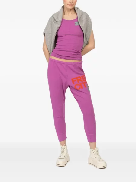Pantaloni Freecity cu imagine roz