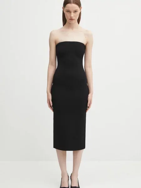 Anine Bing rochie rosa mini mulata negru