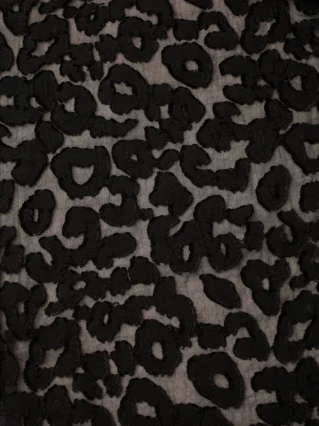Sacou Psophia cu model leopard din jacard negru