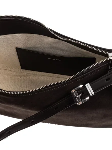 Geanta de piele Michael Michael Kors din piele de căprioară maro