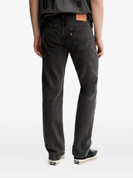 Proste jeansy Levi's 501 w paski ze stretchu dzwony niebieskie