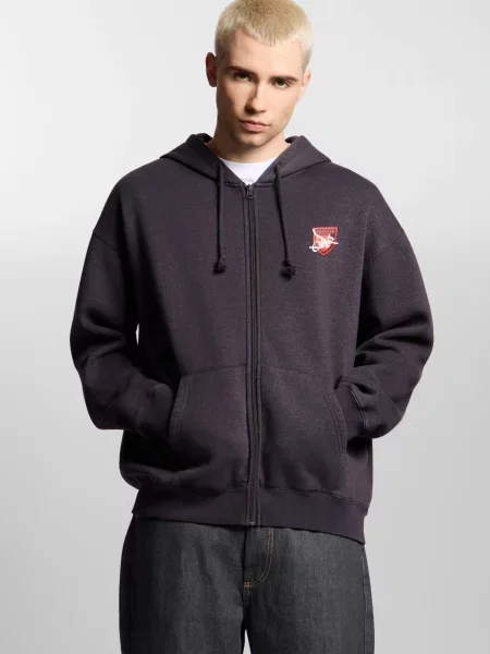 Bluza sportowa Prosto Damage Target z kapturem szara