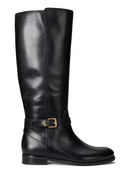 Kožené čižmy Lauren Ralph Lauren Brooke Tll 2 čierna