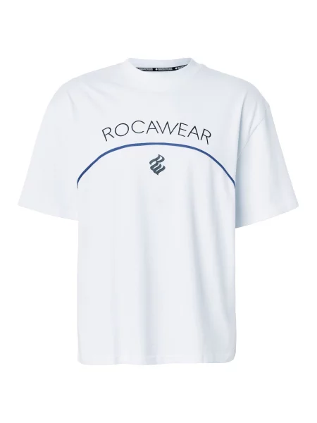 ROCAWEAR Póló Arch sötétkék / fekete fehér
