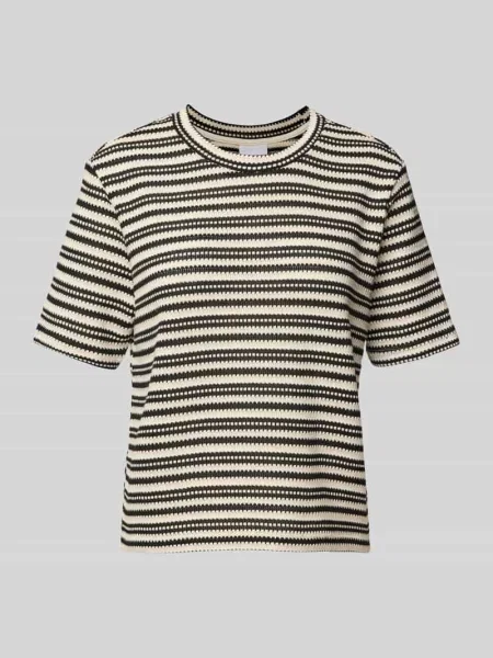 T-shirt z imitacji dzianiny Jake*s Collection czarna