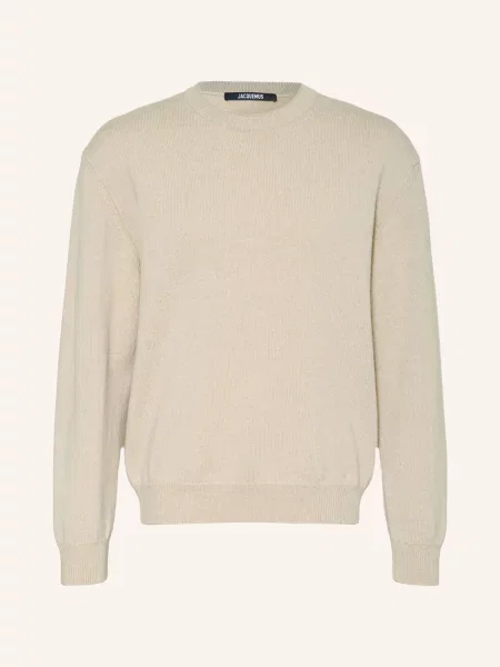 Jacquemus Sweter La Maille Moulin beige beżowy