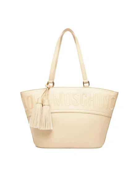 LOVE MOSCHINO Дамска чанта Екрю бежово