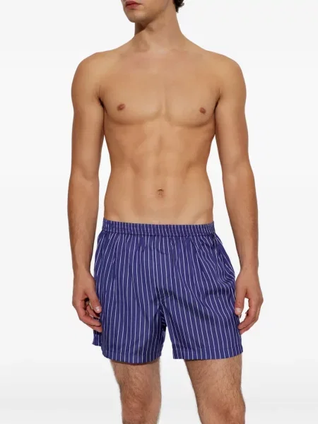 Pantaloni scurți Tom Ford de mătase cu imagine albastru