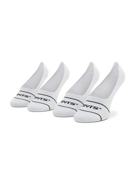 Levi's® Set 2 perechi de șosete scurte unisex alb