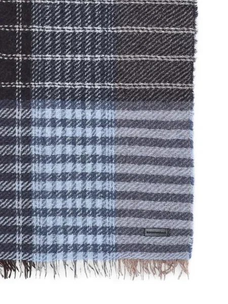 Καρό κασκόλ Emporio Armani μπλε