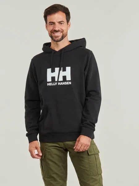 Hanorac cu glugă Helly Hansen cu autograf negru