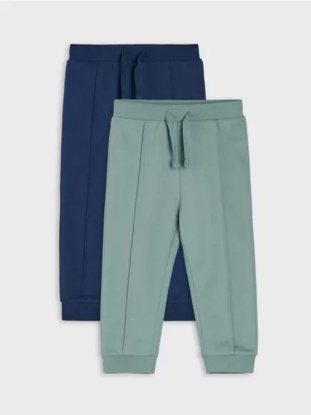 Sinsay Tepláky z Fleece Látky 2 ks námořnická modrá