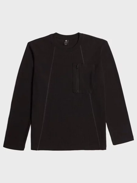 Лонгслів G-star Raw а-силуету чорний