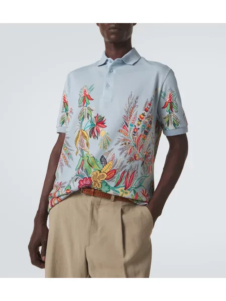 Tricou polo Etro albastru