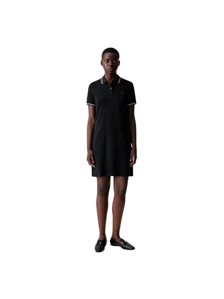 Sukienka Fred Perry z paskiem niebieska