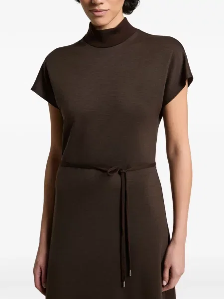 Cu centură rochie midi Peserico maro